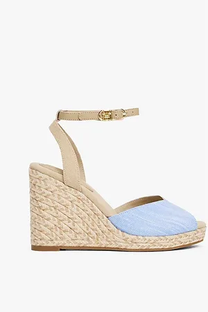 Tommy Hilfiger Sandali espadrillas in chambray con plateau