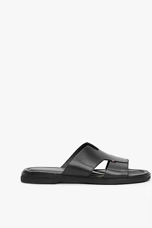Tommy Hilfiger Sandali in pelle con fascia cut out e logo