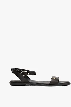 Tommy Hilfiger Sandali in pelle con placchetta monogramma TH