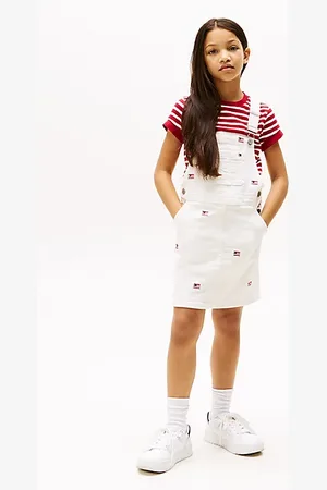 Tommy Hilfiger Vestito salopette con ricamo all over