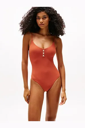 Tommy Hilfiger Costume intero in tessuto tramato con bottoni