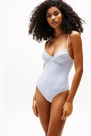 Tommy Hilfiger Costume a mezza coppa in tessuto tramato