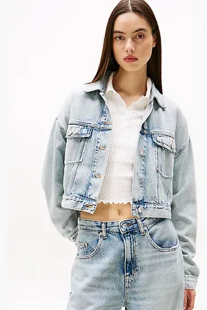 Tommy Hilfiger Giacca trucker crop oversize in denim