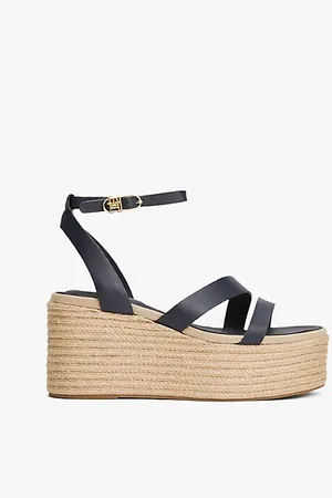 Tommy Hilfiger Espadrillas in pelle con plateau