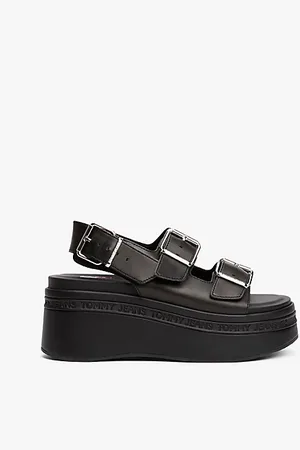 Tommy Hilfiger Sandali in pelle con plateau
