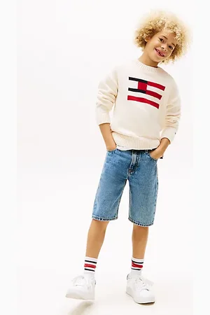Tommy Hilfiger Shorts in denim con taglio dritto