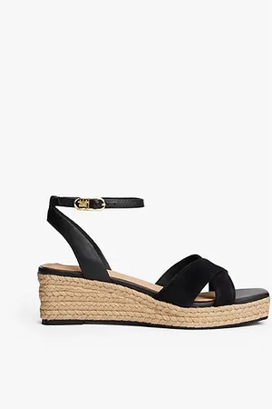Tommy Hilfiger Espadrillas in pelle con plateau e monogramma
