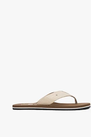 Tommy Hilfiger Sandali infradito in lino con logo
