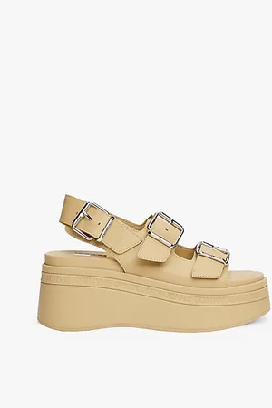 Tommy Hilfiger Sandali in pelle con plateau