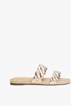 Tommy Hilfiger Mule con fascette in pelle metallizzata