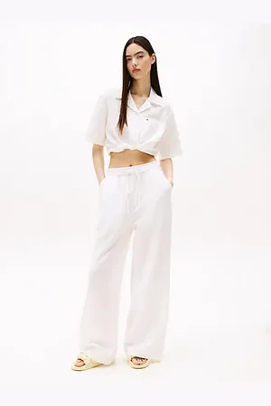 Tommy Hilfiger Pantaloni larghi in misto lino