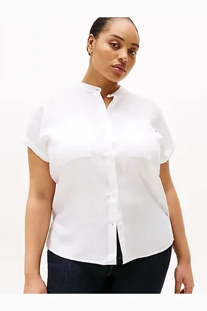 Tommy Hilfiger Blusa Curve relaxed fit in lino