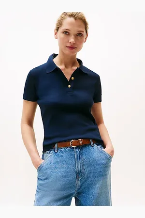 Tommy Hilfiger Polo slim fit con bottoni dorati