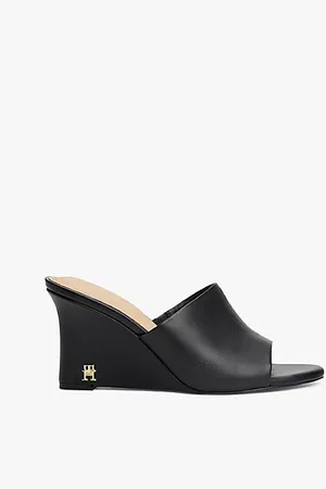 Tommy Hilfiger Mule in pelle con plateau e monogramma TH