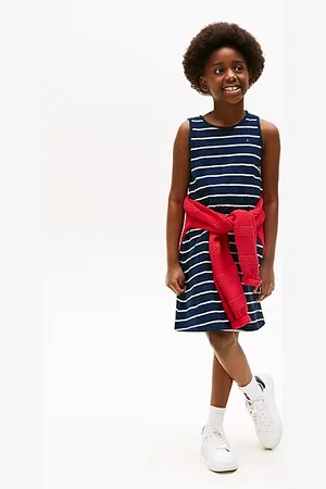 Tommy Hilfiger Vestito smanicato in misto lino