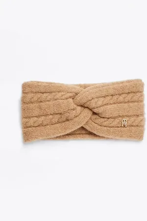 Tommy Hilfiger Fascia paraorecchie in misto alpaca con logo