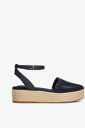 Tommy Hilfiger Espadrillas in maglia a rete con suola alta