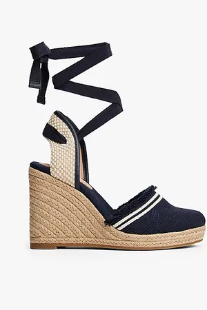 Tommy Hilfiger Espadrillas con plateau e finitura sfrangiata
