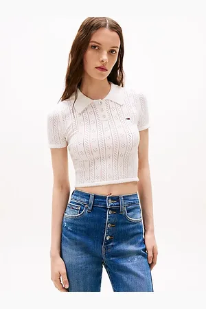 Tommy Hilfiger Polo slim fit con motivo pointelle