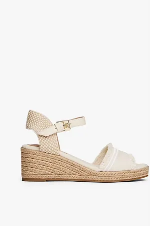 Tommy Hilfiger Sandali in tela con plateau