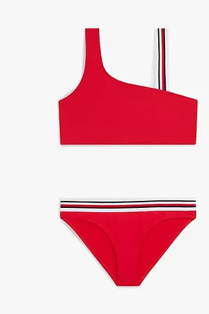 Tommy Hilfiger Completo bikini Global Stripe monospalla