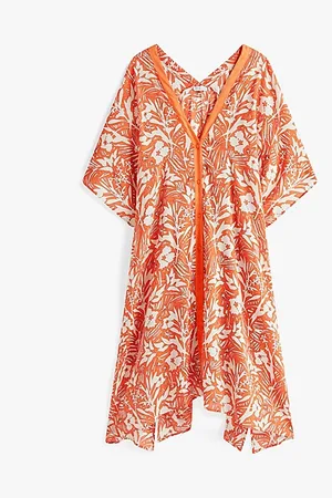 Tommy Hilfiger Caftano copricostume con stampa floreale