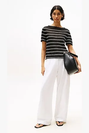 Tommy Hilfiger Pantaloni larghi in misto lino