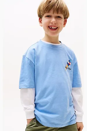 Tommy Hilfiger T-shirt tramata con grafica sul retro
