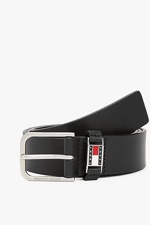Tommy Hilfiger Cintura in pelle con placchetta in metallo