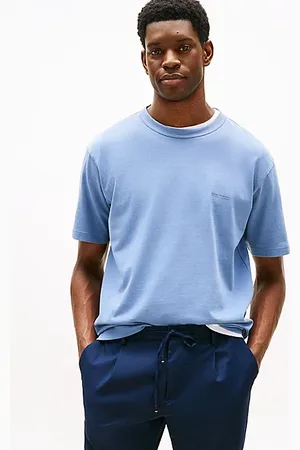 Tommy Hilfiger T-shirt relaxed fit con logo tono su tono