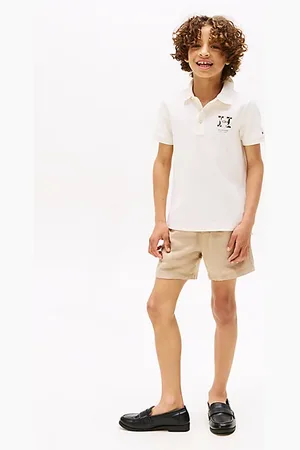 Tommy Hilfiger Shorts in misto lino con lacci in vita