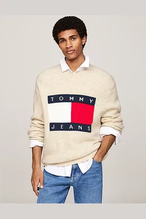 Tommy Hilfiger Pullover mélange con lana e distintivo