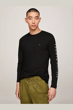 Tommy Hilfiger T-shirt slim fit a maniche lunghe con logo