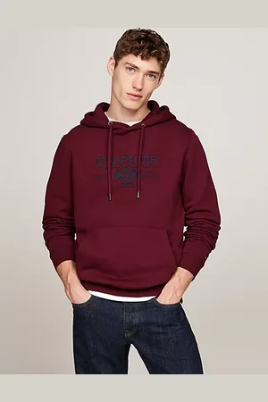 Tommy Hilfiger Felpa con stemma ricamato e cappuccio