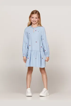 Tommy Hilfiger Abito a campana con fiori ricamati