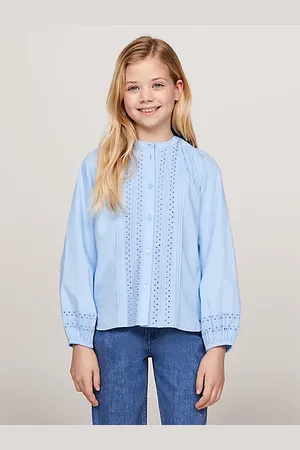 Tommy Hilfiger Blusa a maniche lunghe in Sangallo
