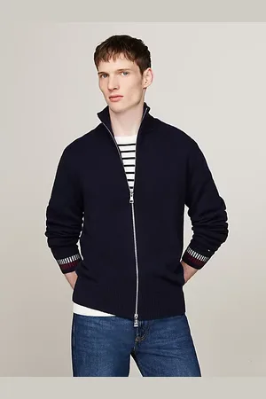 Tommy Hilfiger Pullover relaxed fit in misto lana con zip