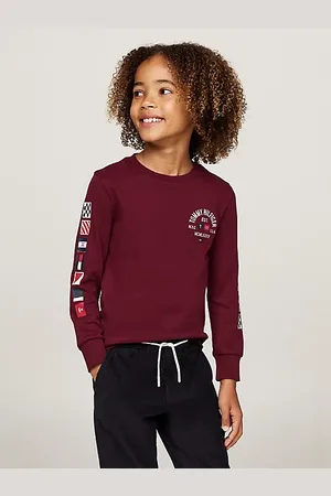 Tommy Hilfiger T-shirt a maniche lunghe con bandierine