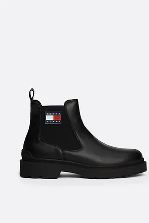Tommy Hilfiger Stivaletti Chelsea in pelle con logo gommato