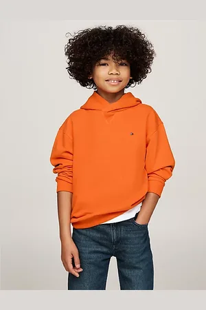 Tommy Hilfiger Felpa con cappuccio e bandierina ricamata