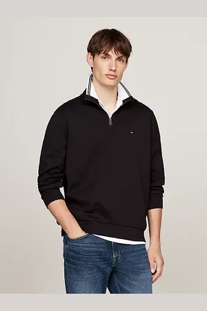 Tommy Hilfiger Felpa con mezza zip e logo