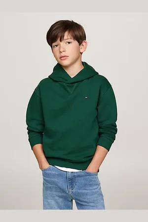 Tommy Hilfiger Felpa con cappuccio e bandierina ricamata