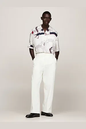 Tommy Hilfiger Pantaloni chino relaxed fit con stemma