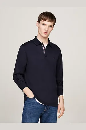 Tommy Hilfiger Polo in jacquard a maniche lunghe