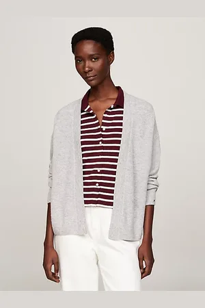 Tommy Hilfiger Cardigan aperto relaxed fit in misto cashmere