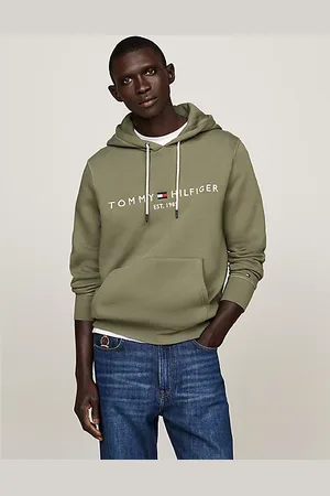 Tommy Hilfiger Felpa con cappuccio e logo ricamato