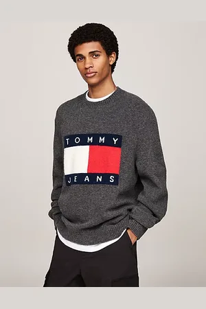 Tommy Hilfiger Pullover mélange con lana e distintivo