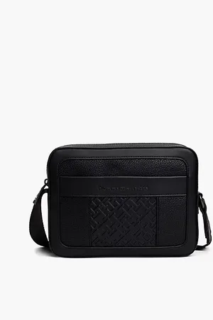 Tommy Hilfiger Borsa reporter zigrinata con monogrammi TH