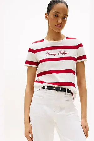 Tommy Hilfiger T-shirt con logo in corsivo ricamato
