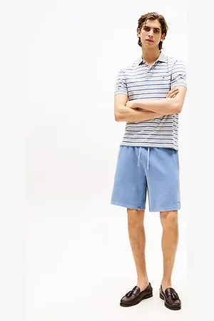 Tommy Hilfiger Shorts sportivi washed con logo ricamato